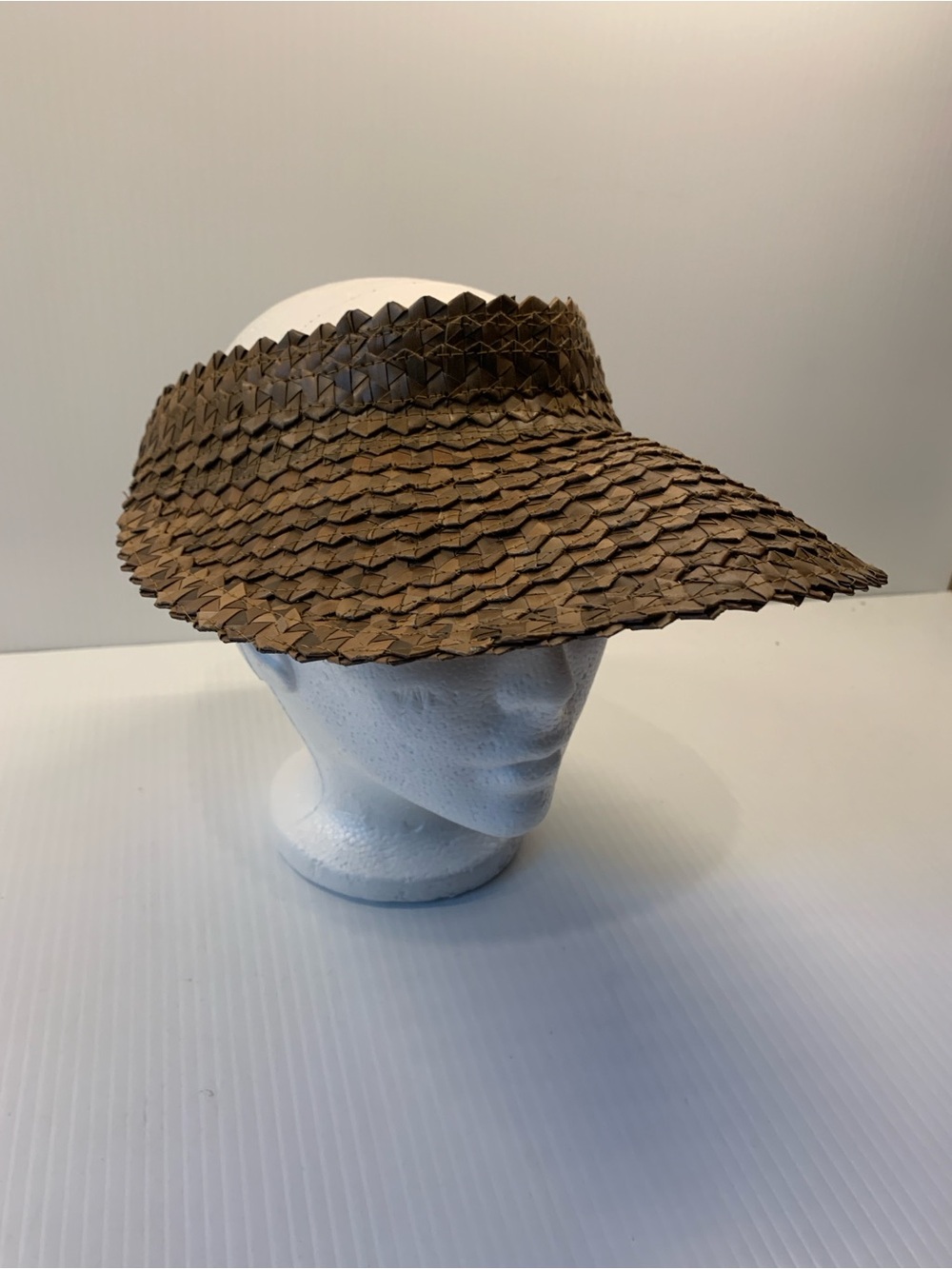 Straw Sun Visor in Caramel - Lightweight Sun Shield